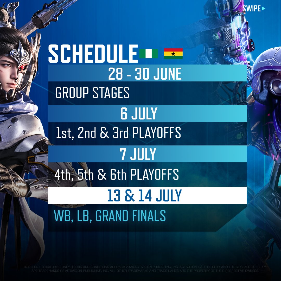 📢GET HYPE

Registrations are open for the 2nd qualifier of the  Carry1st CODM Africa cup‼️
📍Region: Nigeria + Ghana🇳🇬🇬🇭
💰Prize Pool👉$15 000

✍️Sign up here👉cup.carry1st.com/nigeria | cup.carry1st.com/ghana

#carry1stafricacup #carry1st