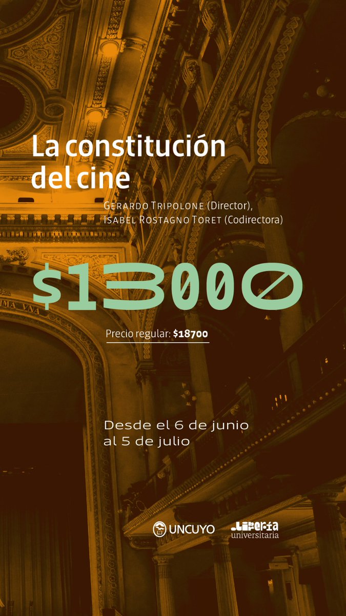 🔺 NUEVO LANZAMIENTO 

📽️ Conocé nuestro nuevo libro y anímate a descubrir la historia del cine argentino a través de la selección inédita de material visual realizada por los autores🎬

🎟️ Encarga el libro a través de nuestros links y aprovecha el 30% de descuento por preventa