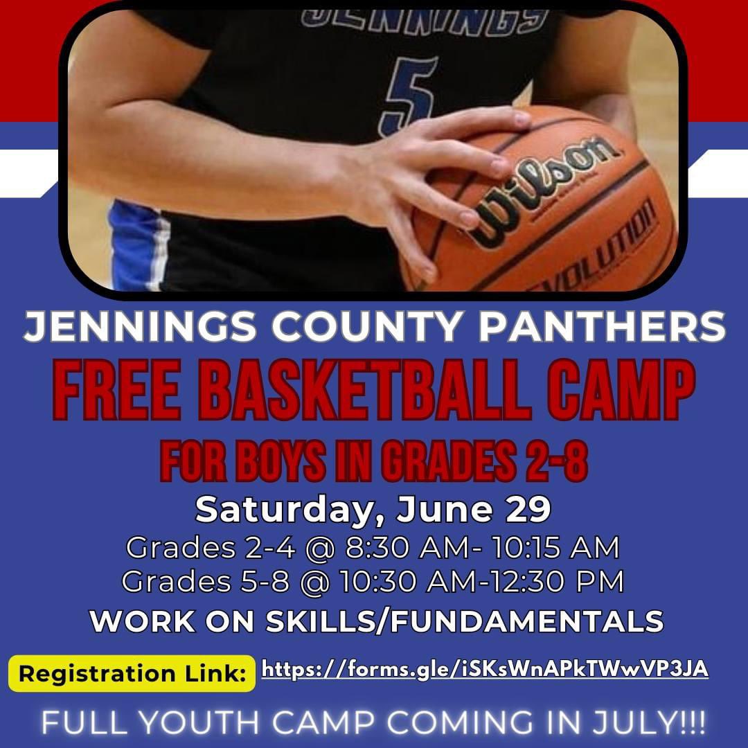 Attention all boys in Grades 2-8!  Here is a great FREE opportunity for you on June 29!  
Register at: forms.gle/iSKsWnAPkTWwVP….