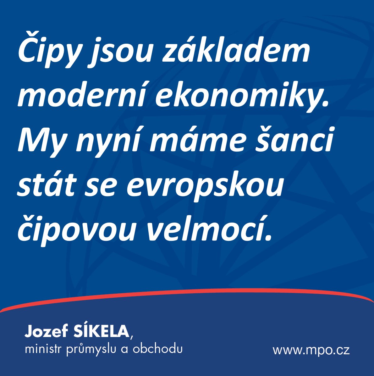 Velké úsilí se vyplatilo! Intenzivní jednání s americkou firmou <a href="/onsemi/">onsemi</a> přinesla kýžený výsledek – firma investuje v České republice až 2 miliardy dolarů do rozšíření výroby čipů.

Tato investice nejen posílí naši ekonomiku, ale také výrazně přispěje k naší pozici na 🇪🇺 trhu s