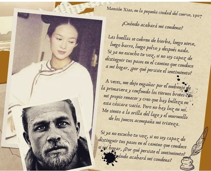 MiaMartinR's tweet image. Como hace ya un tiempito que no la saco a pasear, he decidido que le dé un poquito el fresco. 
«¿Cuándo acabará mi condena?».
La inspiración de esta carta que escribe Yu Cao vino de una canción de Rosalía...¿adivinas cuál pudo ser?
Bilogía #Alfilodelagua #fragmento