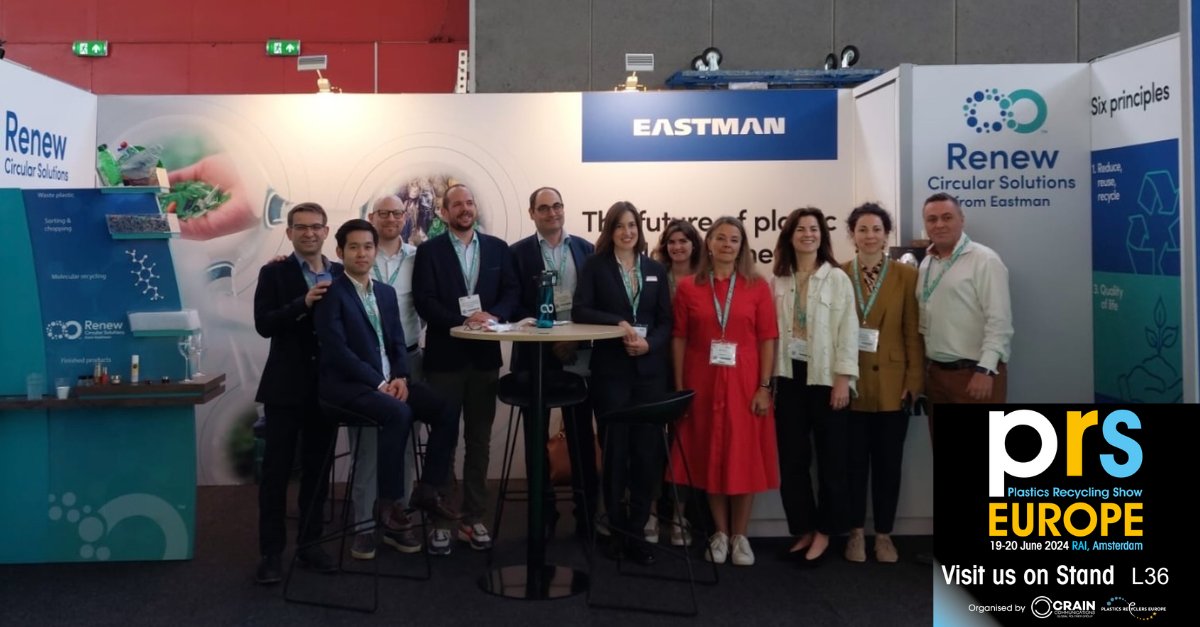 Our Eastman team of sustainability and circular economy experts hopes to see you at <a href="/PRS_Europe/">Plastics Recycling Show Europe</a> #PRSE2024 Stand L36!