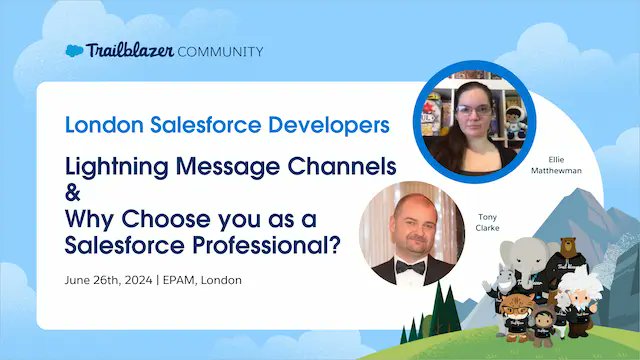 London, UK Salesforce Developers (@londevsfdc) on Twitter photo Join us June 26th for a dive into Lightning Message Channels + how to use them to create dynamic + interactive UIs.
We'll also look into hiring from a hiring manager’s point of view + how this can help you as an applicant.
trailblazercommunitygroups.com/e/m9v4tp/
Huge ♥️ to hosts <a href="/EPAMSystems_UK/">EPAM UK</a> Join us June 26th for a dive into Lightning Message Channels + how to use them to create dynamic + interactive UIs.
We'll also look into hiring from a hiring manager’s point of view + how this can help you as an applicant.
trailblazercommunitygroups.com/e/m9v4tp/
Huge ♥️ to hosts <a href="/EPAMSystems_UK/">EPAM UK</a>