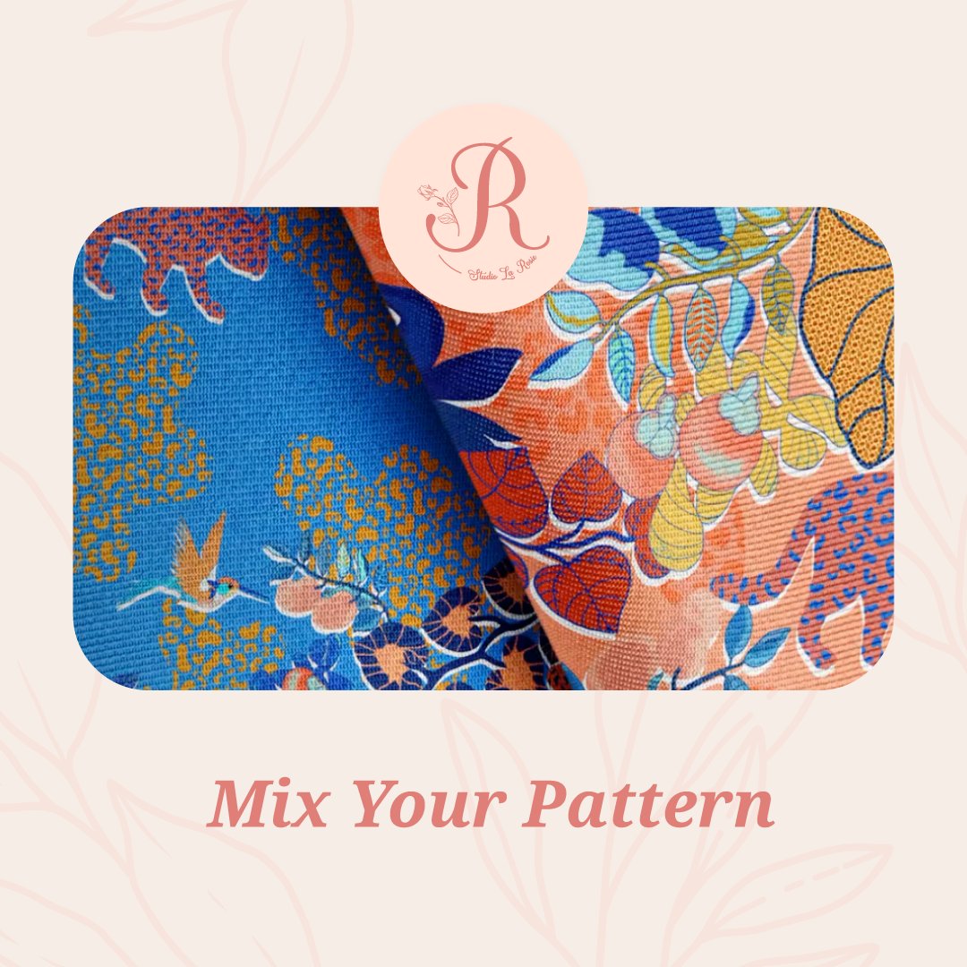 Don't be afraid to experiment with pattern mixing! Play with different scales and colors to create a one-of-a-kind look that reflects your unique style.  

#PatternPlay #patternmixing #boldandbeautiful #StudioLaRosieStyle #PatternMaker #inspiration #DesignInspo