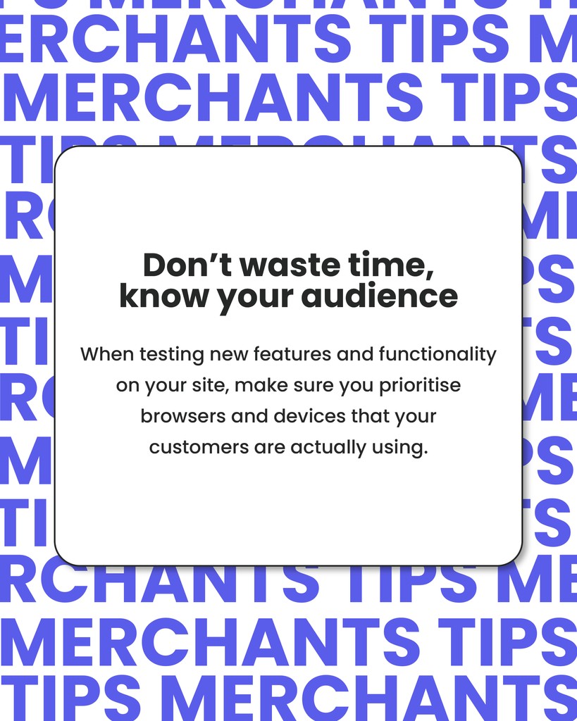 With 64% of orders online being from a smartphone, it would be silly not to... 😅 

Leverage analytics to help you understand how your customers are viewing and using your website. 

At Develo, we test for responsiveness and make data-driven decisions to optimise for devices