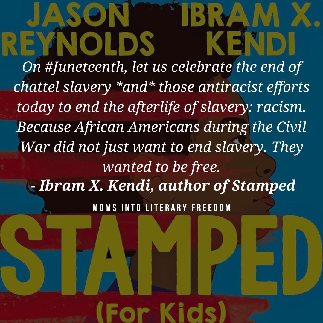 Milf4books's tweet photo. It’s Wordy Wednesday! 📚 Here are some wise words from author Ibram X. Kendi of “Stamped for Kids”. To learn more about the significance of this book and why it was banned, check out episode 12 on MILF4Books wherever you get your podcasts! #juneteenth https://t.co/kClkmUWlRw https://t.co/i1zr2hfu95
