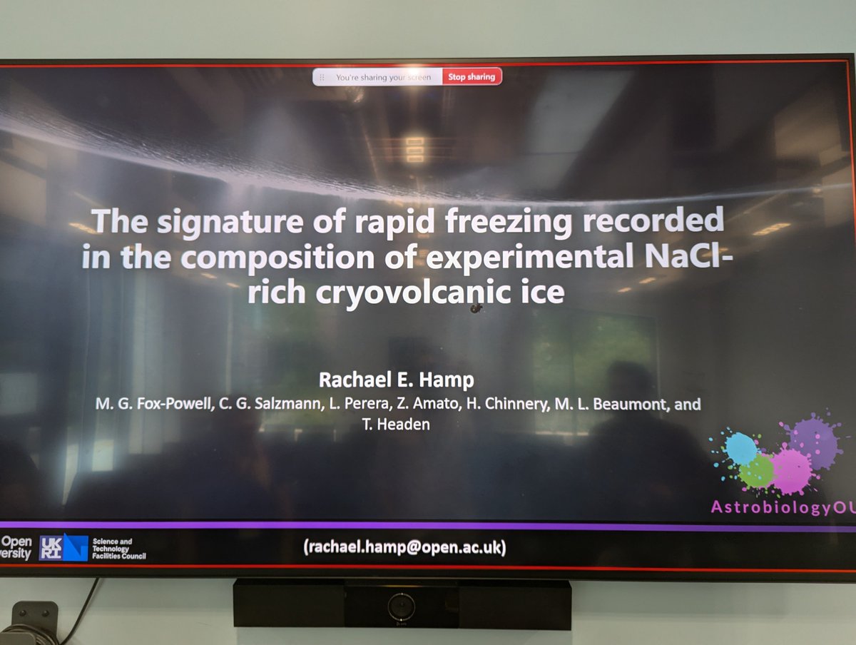Mark Fox-Powell (@markfoxpowell) on Twitter photo Excited to be at #BPSCLeicester with the <a href="/OU_STEM/">Faculty of STEM, The Open University</a> and <a href="/Astrobiology_OU/">AstrobiologyOU</a> crew!
We have a few icy worlds presentations. First up! <a href="/RachaelHamp/">Rachael</a> talking about the surprising world of cryovolcanic chemistry- this afternoon, Abbey Room
βοΈππ§π§
Come and join if you're here! Excited to be at #BPSCLeicester with the <a href="/OU_STEM/">Faculty of STEM, The Open University</a> and <a href="/Astrobiology_OU/">AstrobiologyOU</a> crew!
We have a few icy worlds presentations. First up! <a href="/RachaelHamp/">Rachael</a> talking about the surprising world of cryovolcanic chemistry- this afternoon, Abbey Room
βοΈππ§π§
Come and join if you're here!