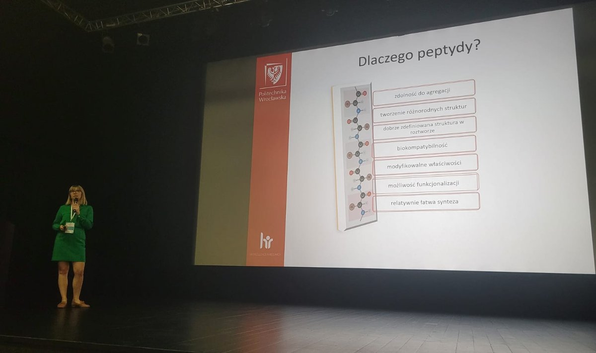 Last week, Dr. Monika Szefczyk took part in the 6th Interdisciplinary Conference Nano(&amp;)BioMaterials - from theory to application in Toruń, where she gave a presentation entitled "Self-aggregating peptide foldamers as ideal candidates for biocompatible nanomaterials."