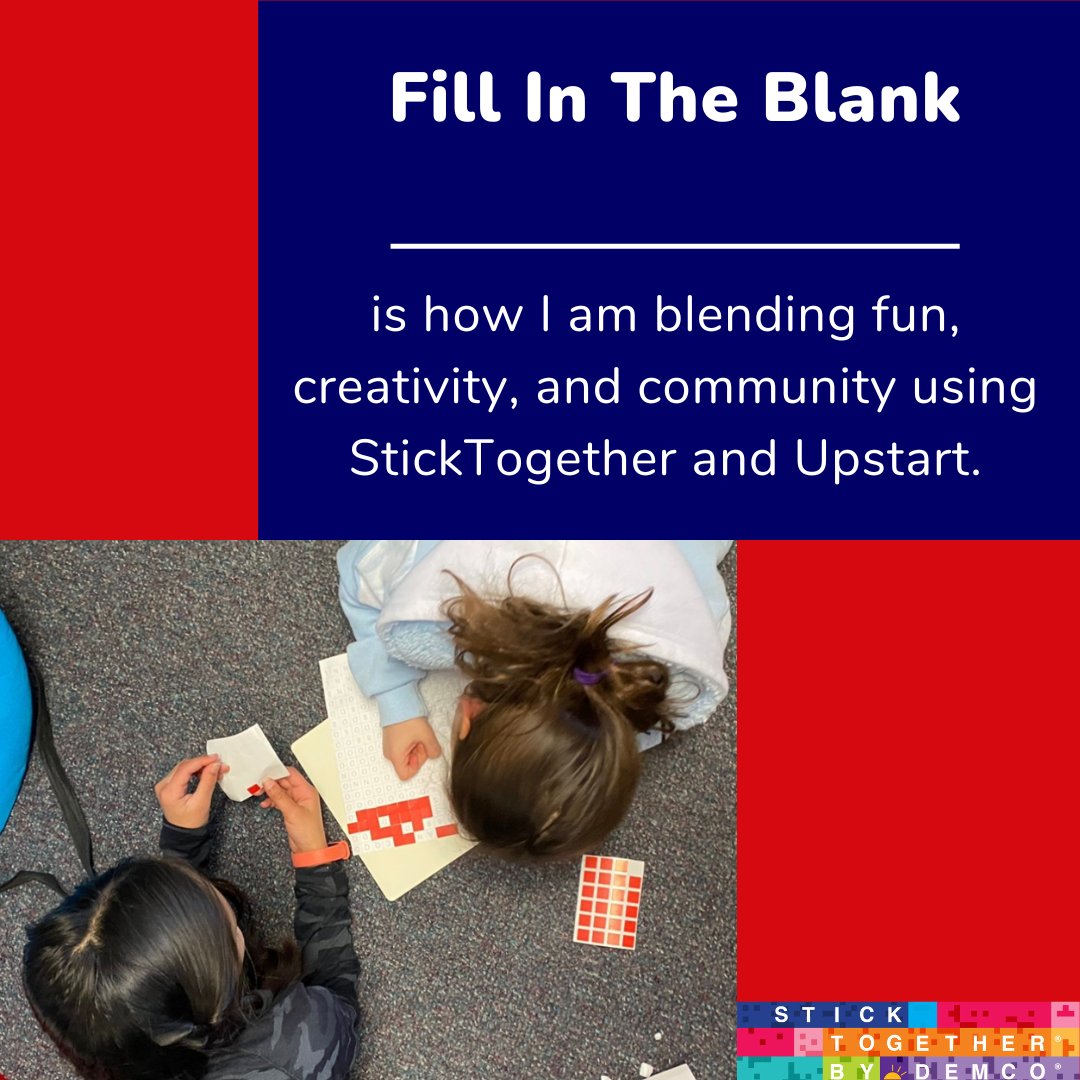 Summer is perfect for creativity and fun with StickTogether and Upstart! 🎨 How are you making creative connections with your kids this summer using StickTogether and Upstart? Share your stories! 🌟 #summerbreak #tlchat <a href="/demco/">Demco</a>