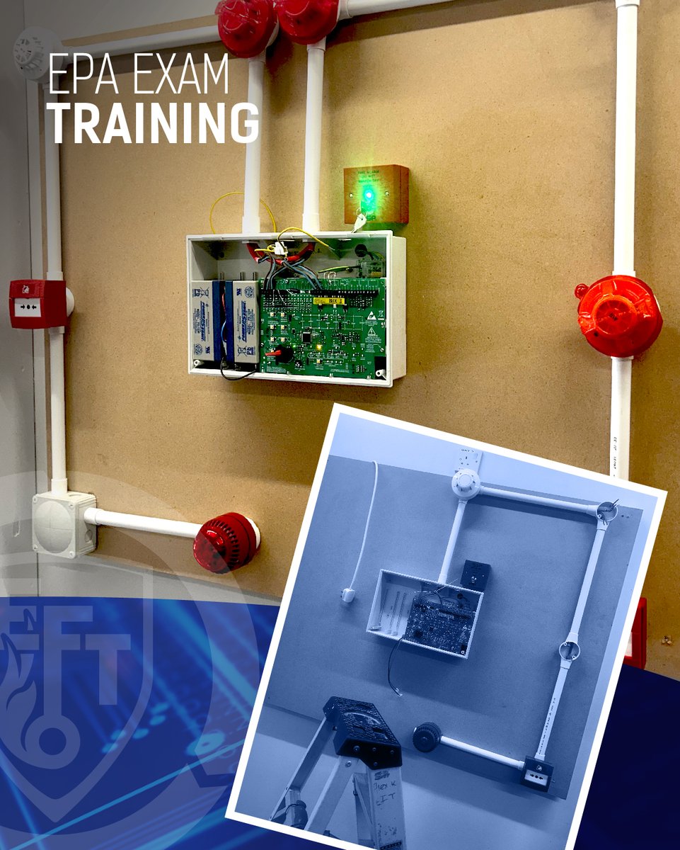 Apprentice Joe has been in the EFT training house this week working on addressable and conventional systems, he’s demonstrated a really good understanding and has built his board with no faults upon power up whilst training for his EPA exam. 
#examtraining #skilldevelopment