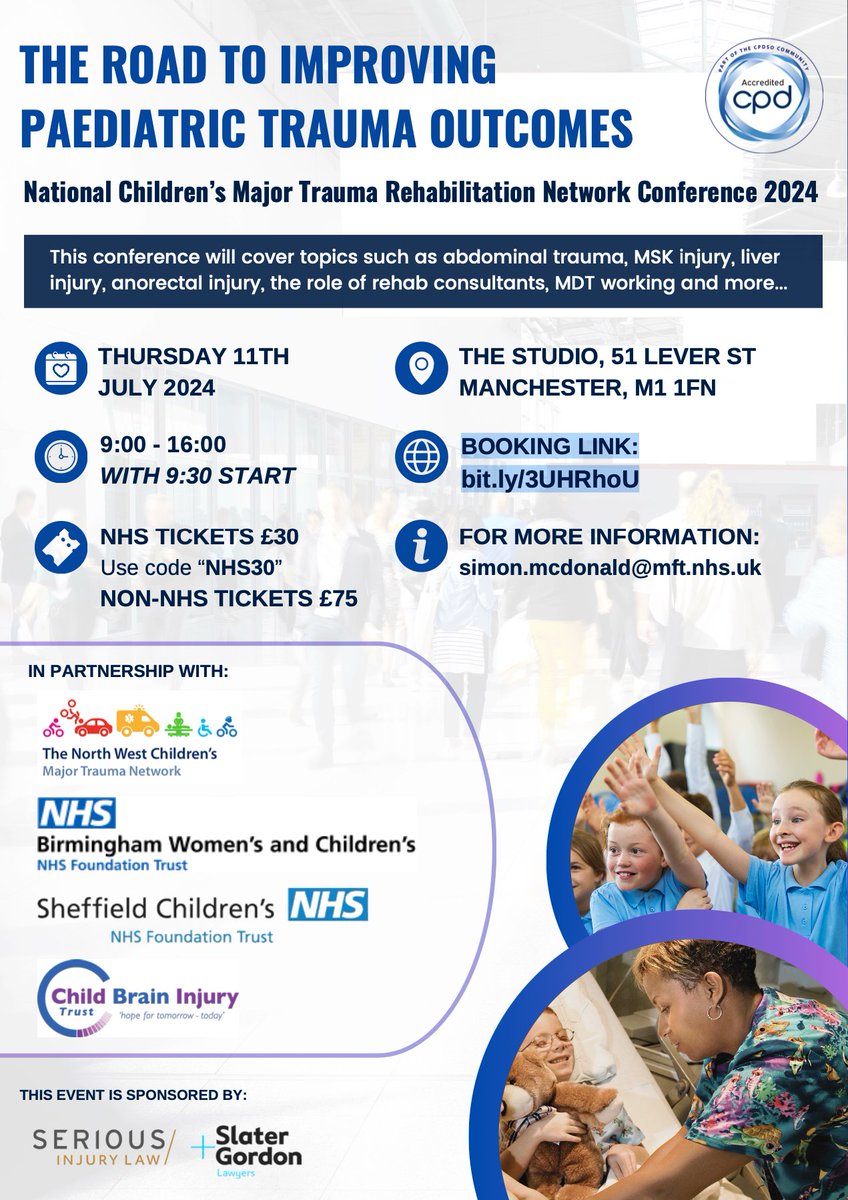 Kay Newport (@newportkay) on Twitter photo Looking forward to this exciting paediatric event. Last few tickets remaining so please book in and come and share some amazing learning.
eventbrite.com/e/national-chiā¦
<a href="/NMTRG1/">NMTRG</a> <a href="/BchMajorTrauma/">BCH Major Trauma</a> <a href="/cbituk/">Child Brain Injury Trust</a> Looking forward to this exciting paediatric event. Last few tickets remaining so please book in and come and share some amazing learning.
eventbrite.com/e/national-chiā¦
<a href="/NMTRG1/">NMTRG</a> <a href="/BchMajorTrauma/">BCH Major Trauma</a> <a href="/cbituk/">Child Brain Injury Trust</a>