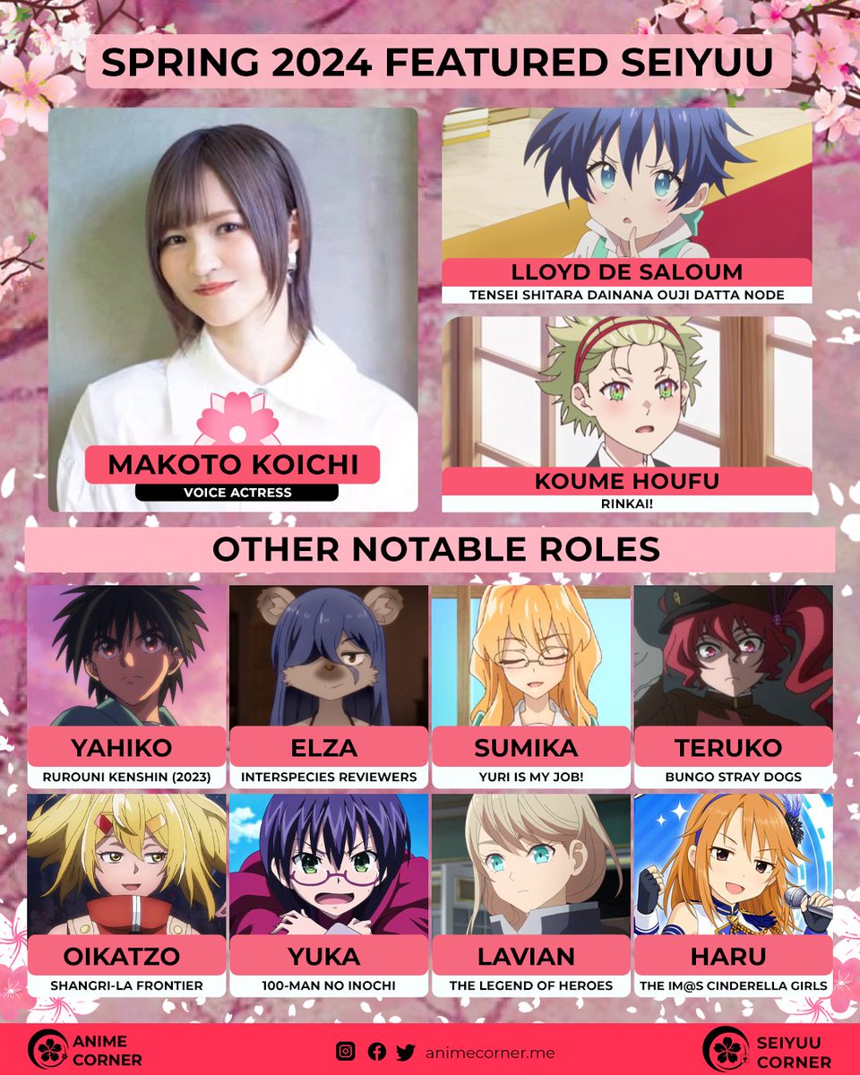 🌺 Daily Spring 2024 Featured Seiyuu: Makoto Koichi