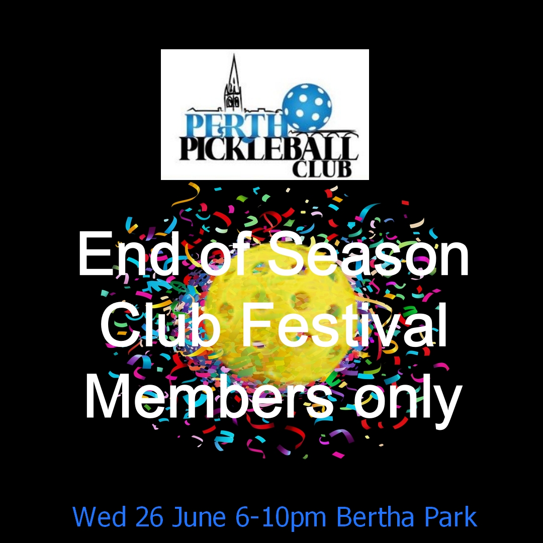 PerthPickleball's tweet photo. It's been a great season with lots of different activities at our Club. We're looking forward to a Members Only Club Festival on Wed 26 June 6-10pm at Bertha Park High School. Members can book now
#pickleball #pickleballscotland #berthaparkhighschool #liveactiveperth https://t.co/6aHKNxQCLY