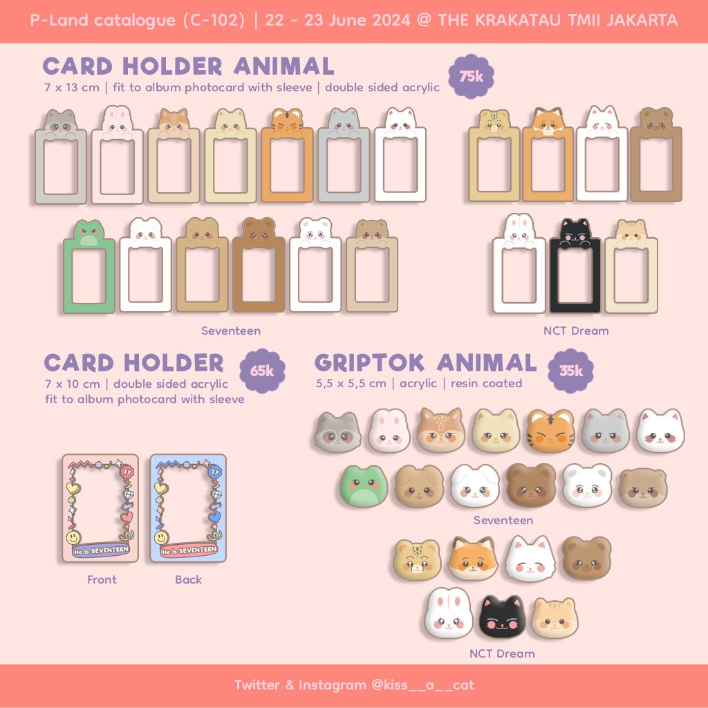 kiss__a__cat's tweet photo. Kiss a Cat catalogue for P-LAND vol. 3 is finally here! Visit our booth “Tangerine Cat (C-102)” and see you there🥰
📅 22~23 June 2024
📍 The Krakatau Ballroom TMII, Jakarta
#PLANDVol3_Catalogue
#PLANDVol3_Seventeen
#PLANDVol3_NCT https://t.co/Cx6bzve0Ic