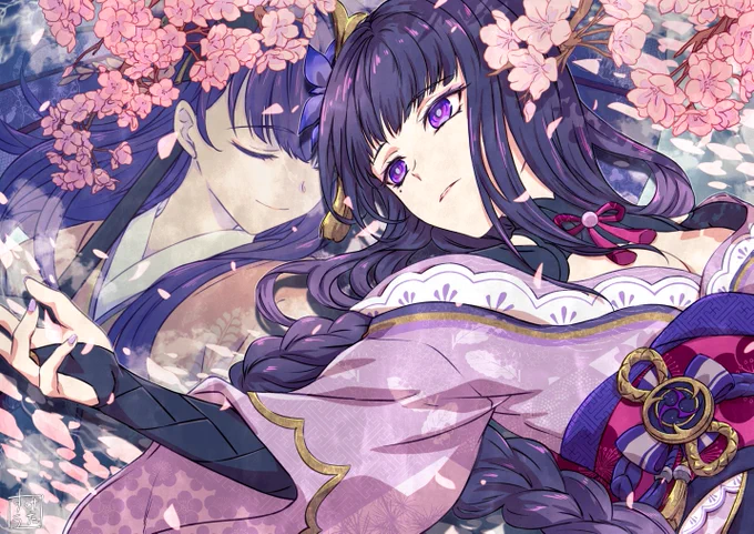 花や昔の花あらぬ #GenshinImpact #RaidenEi