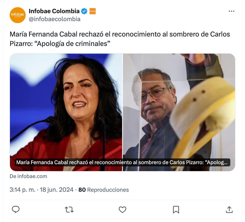 María Fernanda Cabal tweet media