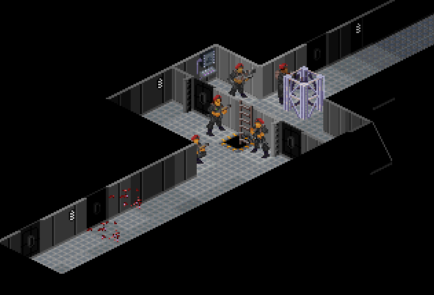 NWheeler_CMP's tweet photo. UNIT forces engage a swarm of Vashta Nerada aboard a nuclear submarine, because why not?

#DoctorWho #OpenXCOM https://t.co/4Ei4HU4XFM