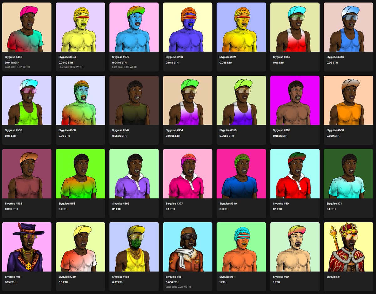 Join the best collection per community for 1/1 artists and collectors. Fast track through the crypto art space with a instant connection to one of the most active network of users.

opensea.io/collection/sly…