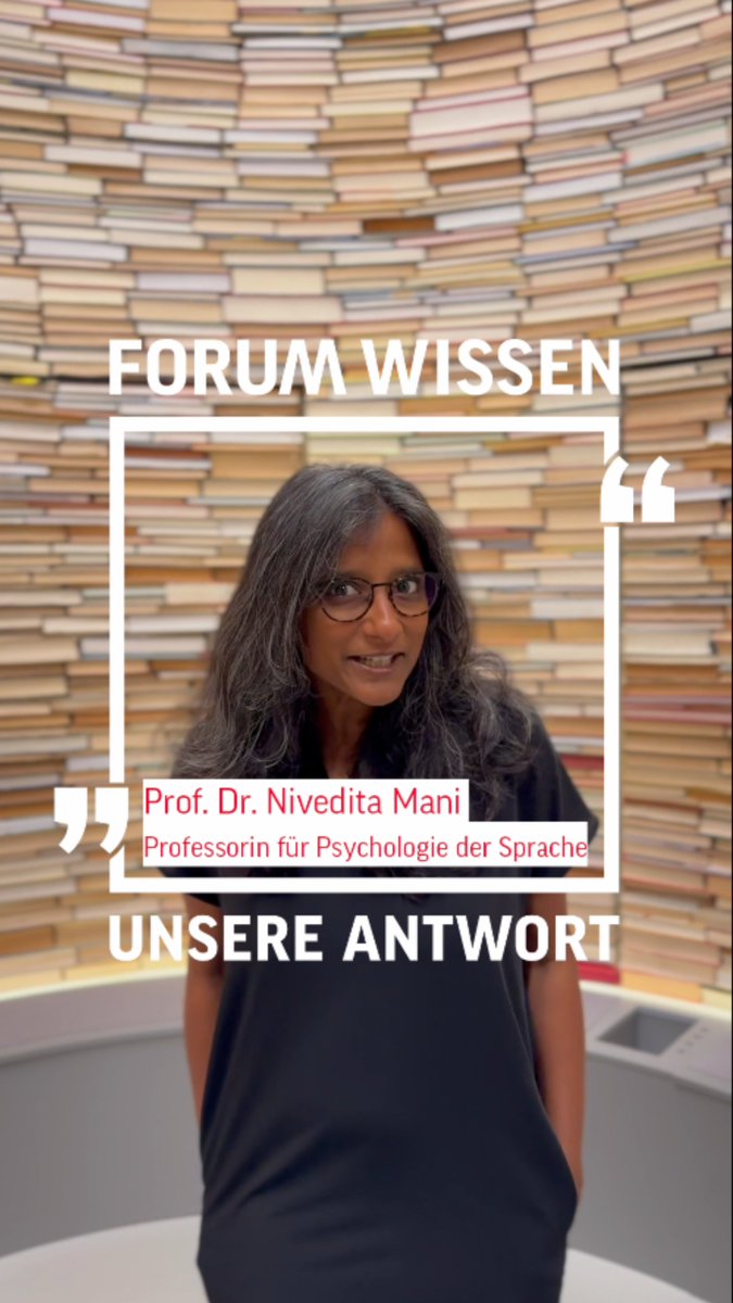 ForumWissenGoe's tweet photo. 🎬 #deinefrage an die Wissenschaft! 
Forschende @uniGoettingen beantworten Fragen unserer Besucher*innen. Heute veröffentlichen wir Folge 1 mit Prof. Dr. Nivedita Mani vom Georg-Elias-Müller-Institut für Psychologie: 
Warum gibt es so viele Sprachen?  
https://t.co/X6F5tGhQYb https://t.co/STUSfvjr3A