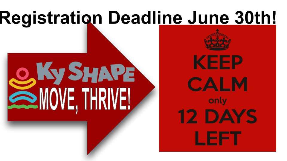 ATTENTION, ATTENTION! 

Final 12 days to register for #MoveThrive24!! 

Don't miss your chance to attend the best HPE summer line-up with up to 15 hours of PD hours available from the nation's best! 

kyshape.org/june-30th-dead…