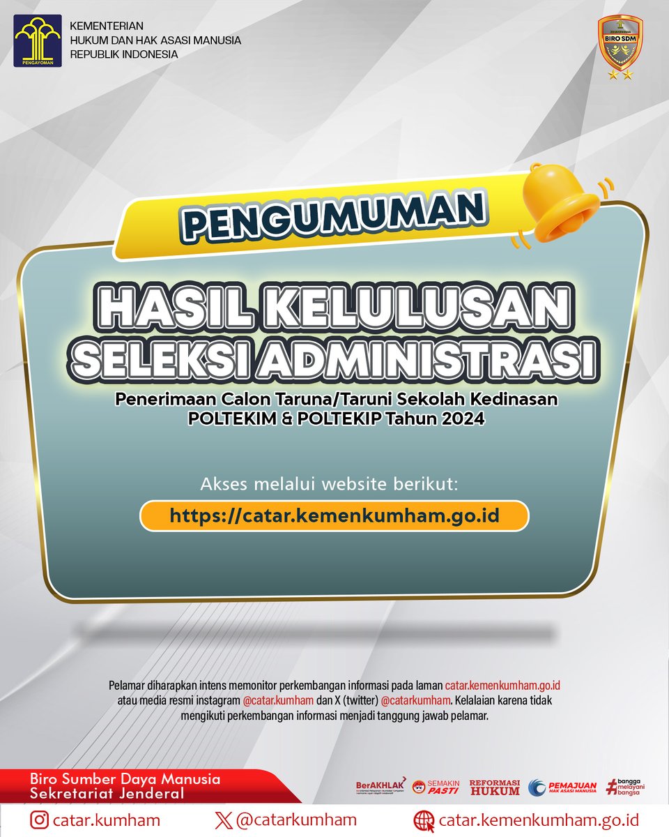 SELEKSI CATAR KEMENKUMHAM tweet media