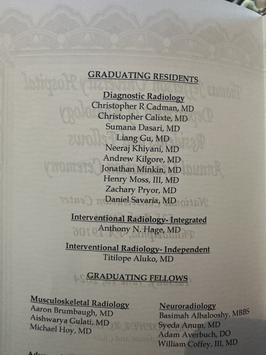 Chris Calixte, MD (@chriscalixtemd) on Twitter photo Graduating Diagnostic Radiology class of 2024 <a href="/JeffersonRads/">Jefferson Radiology</a> !! It’s been a great 4 years! Graduating Diagnostic Radiology class of 2024 <a href="/JeffersonRads/">Jefferson Radiology</a> !! It’s been a great 4 years!