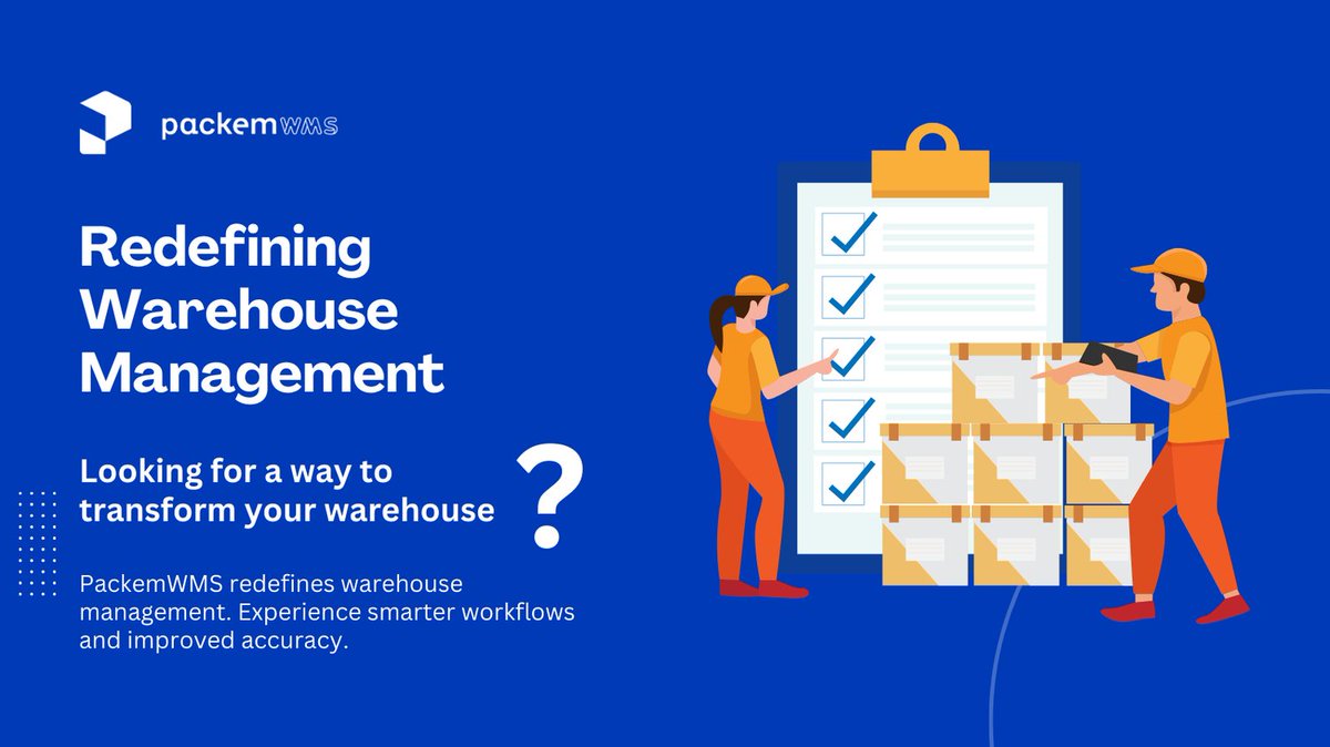 packemwms's tweet image. &quot;Redefining Warehouse Management.&quot;

Q: Looking for a way to transform your warehouse?
A: PackemWMS redefines warehouse management. Experience smarter workflows and improved accuracy.

See how PackemWMS can help: packemwms.com

#warehousetransformation #packemwms