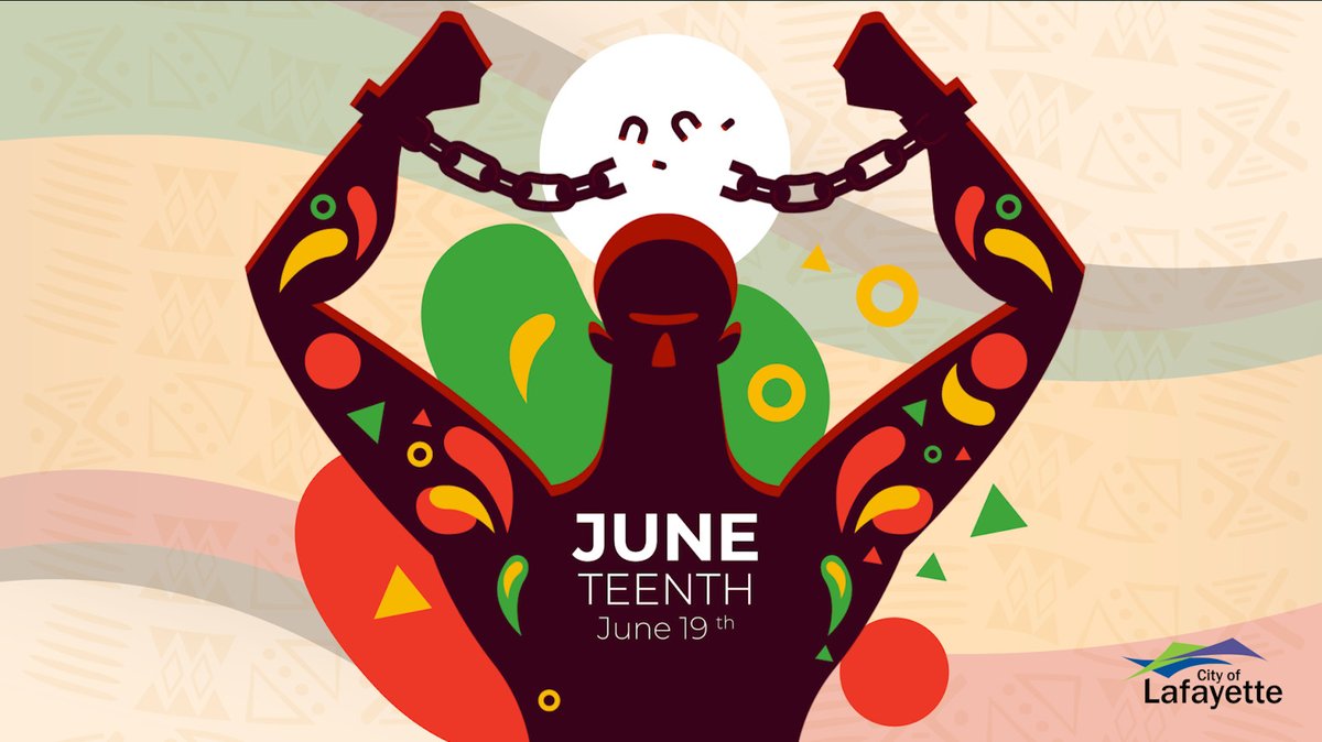 🎉Join us in commemorating the abolition of slavery and the emancipation of enslaved African Americans on June 19. Let's honor resilience and unity. 🙌🏾

City Council proclamation at lafayetteco.gov/DocumentCenter…

City facility schedules for June 19:
lafayetteco.gov/CivicAlerts.as…