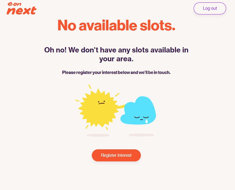 materialflowers's tweet photo. @eon_next Verging on harassment to get my meter replaced (Email/Text). Tried to book online many times but no available slots. Emailed support. No slots available. I want it replaced! Is the greater Glasgow area just not covered?? https://t.co/eHNhvtJNKp