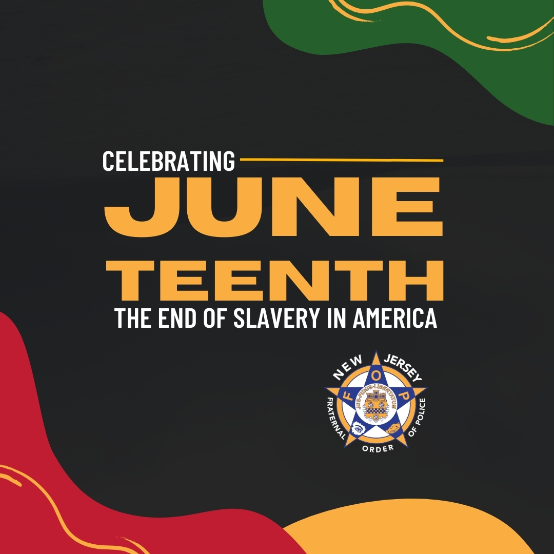 njfop's tweet photo. Today the #NJFOP stands in solidarity with Black and African American law enforcement professionals in celebrating Juneteenth – the day "all" Americans became free.
#Juneteenth #EndOfSlavery #FreedomDay https://t.co/408oG8n4ti