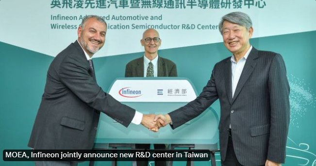 TaiwanInCanada's tweet photo. Exciting news! @Infineon, a leading #German corp, announces the establishment of its R&D facility in #Taiwan. This marks the first time a European chipmaker in Taiwan, highlighting our pivotal role in the #autochip sector &fostering global collab in advanced wireless technology. https://t.co/8UnfcL7LBR