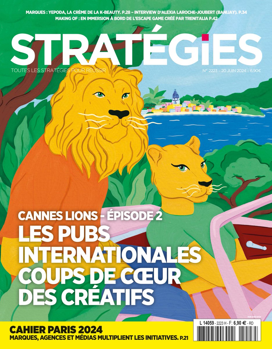 Stratégies numéro 2223, disponible dès maintenant.
#CannesLions2024

🗞📫 Commandez le numéro :
bit.ly/3Vyuf2O

📩 Abonnez-vous à notre formule digitale, pour 20€40 :
bit.ly/3Gq5ShU