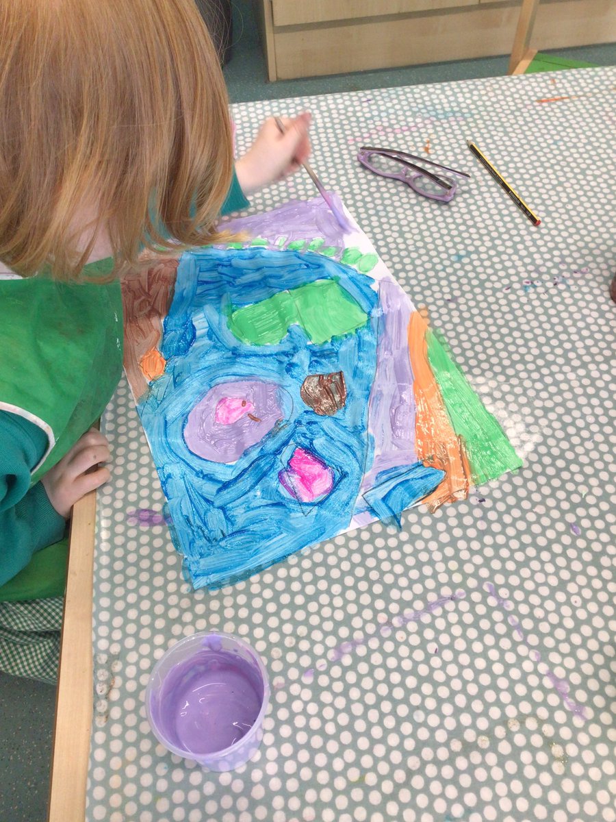 We enlarged the maps and then painted them!
