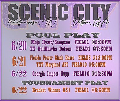 Schedule for Scenic City, Chattanooga, TN 🧡💜🥎<a href="/vaunitycurry/">VA Unity - Curry</a>