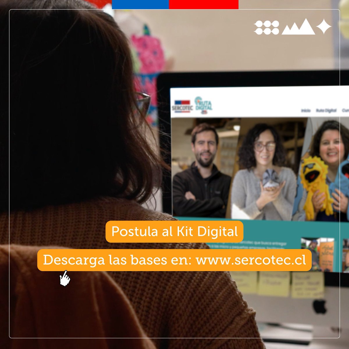 Mejora la interacción con tus clientes e incorpora nuevas herramientas digitales que harán crecer tu empresa o cooperativa.

Participa por el #KitDigital en rutadigital.cl

Descarga las bases en sercotec.cl