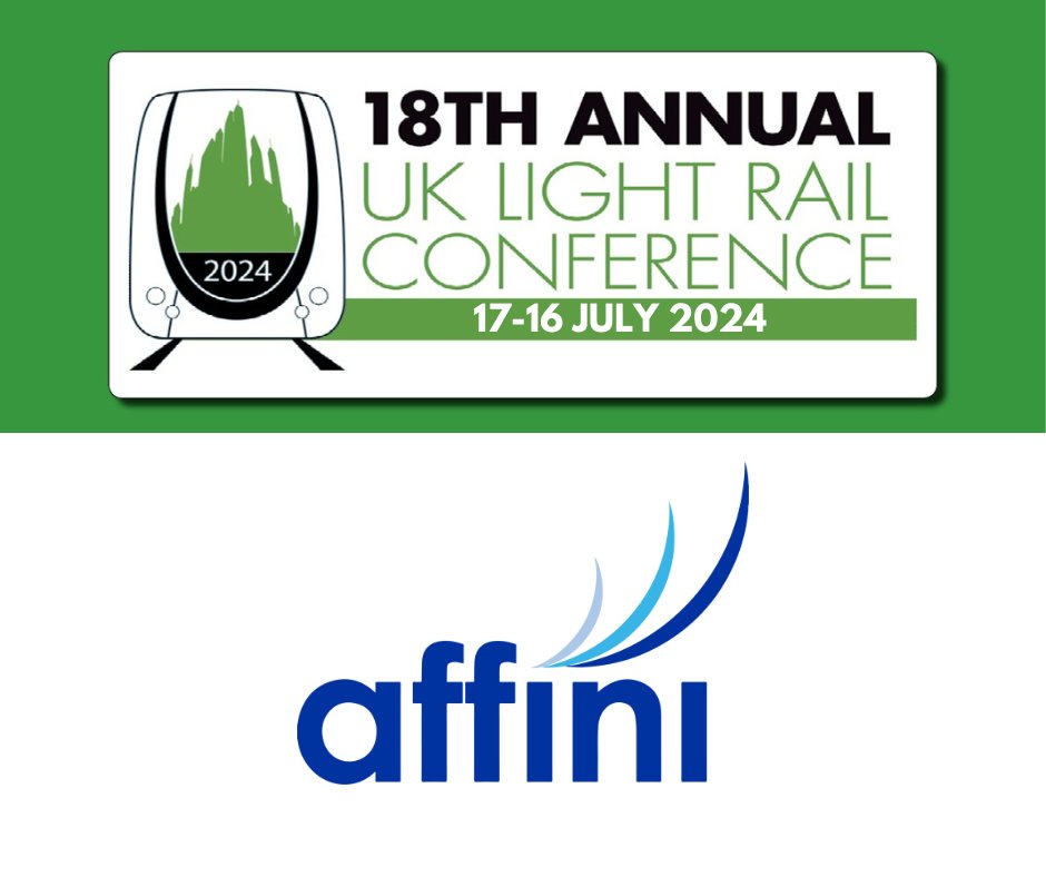 We are thrilled to announce that Affini will participate in the UK Light Rail Conference 2024! 🚉
#UKLightRail #TransportInnovation