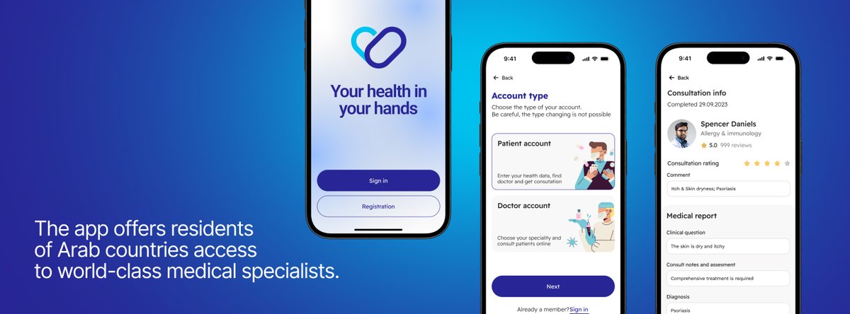 UnistoryBS's tweet photo. Our new project is the development of Udbara App — Telemedicine platform with AI-Driven Blood Test Analysis 🔬 Check out the full version of the case study on our website → https://t.co/UJ9BOjc3F3 https://t.co/y3fmPxYhXU