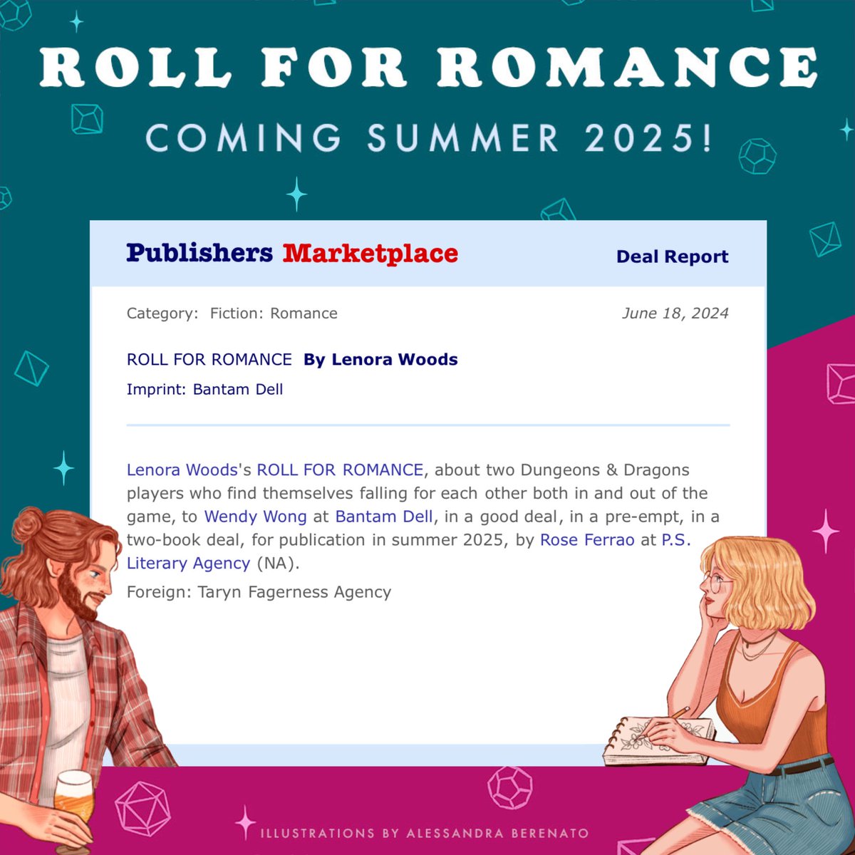 Hillary Lenora (@hillarylenora) on Twitter photo ✨BOOK NEWS CRITICAL HIT✨
I am SO excited to share that my book ROLL FOR ROMANCE is going to be published by <a href="/penguinrandom/">Penguin Random House 🐧🏠📚</a> in 2025! ❣️ ✨BOOK NEWS CRITICAL HIT✨
I am SO excited to share that my book ROLL FOR ROMANCE is going to be published by <a href="/penguinrandom/">Penguin Random House 🐧🏠📚</a> in 2025! ❣️