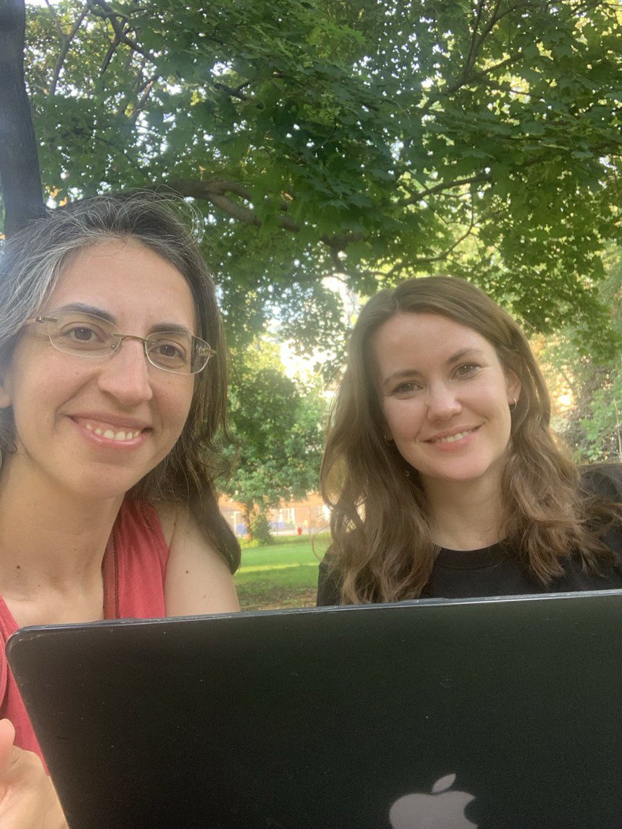 Putting the finishing touches to our presentation on the acceptance of wearable devices in the family context (stream 127, saturday, 2.15pm). In the beautiful garden of the Grey Nuns accommodation in Montreal with@AlenaKlenke. Excited for #WFRN2024 to kick off this afternoon!