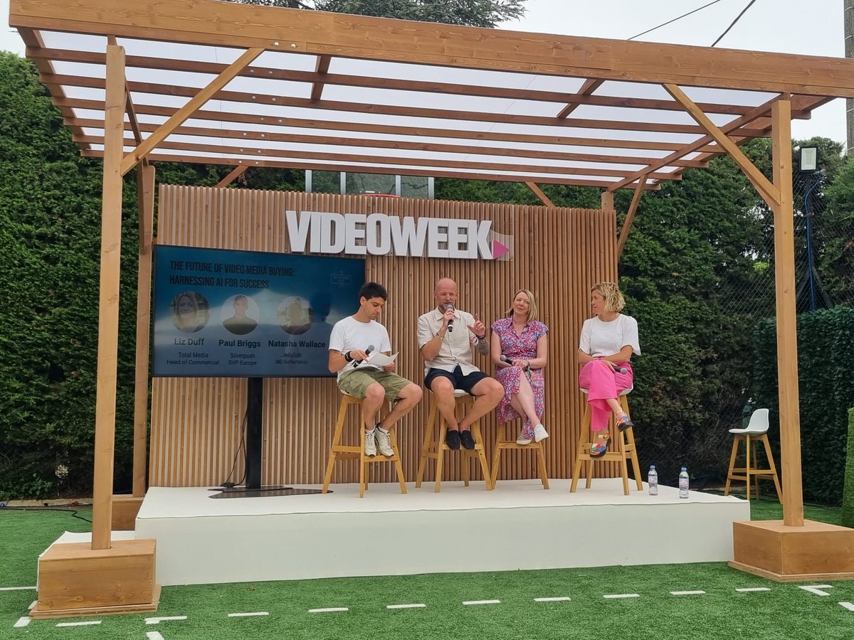 VideoWeek (@videoweek) on Twitter photo The future of video media buying was discussed by Paul Briggs, <a href="/SilverPush/">SilverPush</a>, Natasha Wallace, <a href="/jellyfishglobal/">Jellyfish</a> and Liz Duff, <a href="/TotalMediaUK/">Total Media</a> at the VideoWeek Villa.
#VideoWeekVilla24 #VWVilla24 #Video #CTV #Advertising The future of video media buying was discussed by Paul Briggs, <a href="/SilverPush/">SilverPush</a>, Natasha Wallace, <a href="/jellyfishglobal/">Jellyfish</a> and Liz Duff, <a href="/TotalMediaUK/">Total Media</a> at the VideoWeek Villa.
#VideoWeekVilla24 #VWVilla24 #Video #CTV #Advertising