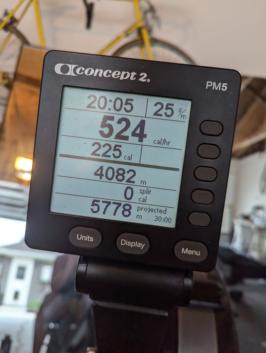 Intervals for breakfast. Pushing my body so I can push my mind. Trusting in the process &amp; doing hard things just to prove myself right.

#Rowing #Concept2
#50pushupchallenge
#ProgressToPullups
#ItAintWater