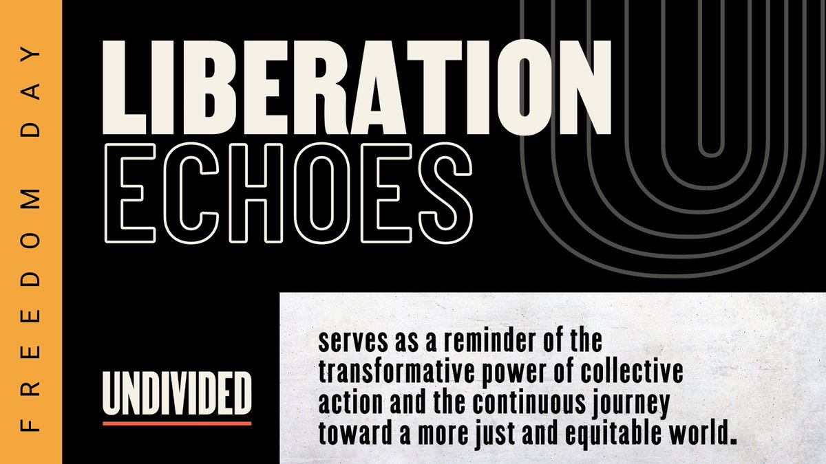 Happy #Juneteenth! 
This day also marks 4 years since we established as a national nonprofit. Consider celebrating with us today: undivided.us/liberation-ech…