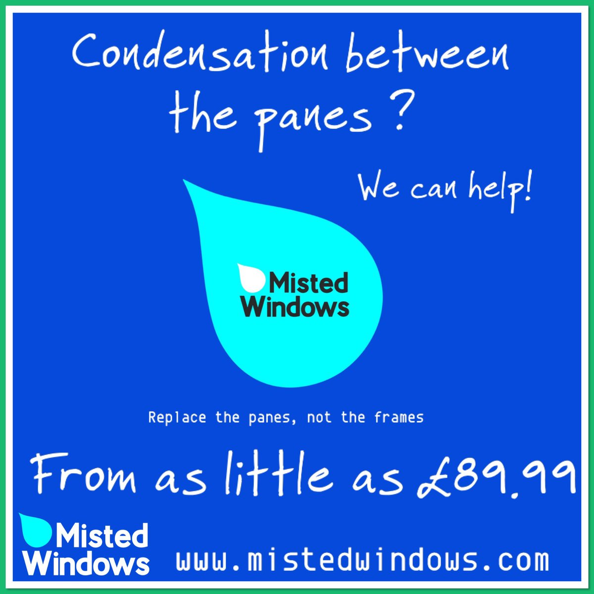 MistedWindowsUK's tweet photo. FROM AS LITTLE AS £89.99 supplied and fitted.

Say goodbye to condensation in your windows 👋🏽

BOOK YOUR FREE NO OBLIGATION QUOTE TODAY

📞 | Call - 01132430576 

🌐 | Visit - https://t.co/aMX3QNBL8Y

#MistedWindows | #SeeClearlyNow https://t.co/NBCqW341lP