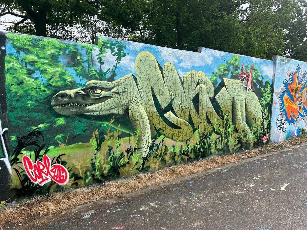 Great to see this fantastic depiction of the Crystal Palace Dinosaurs is still going strong on our Graffiti Wall!
