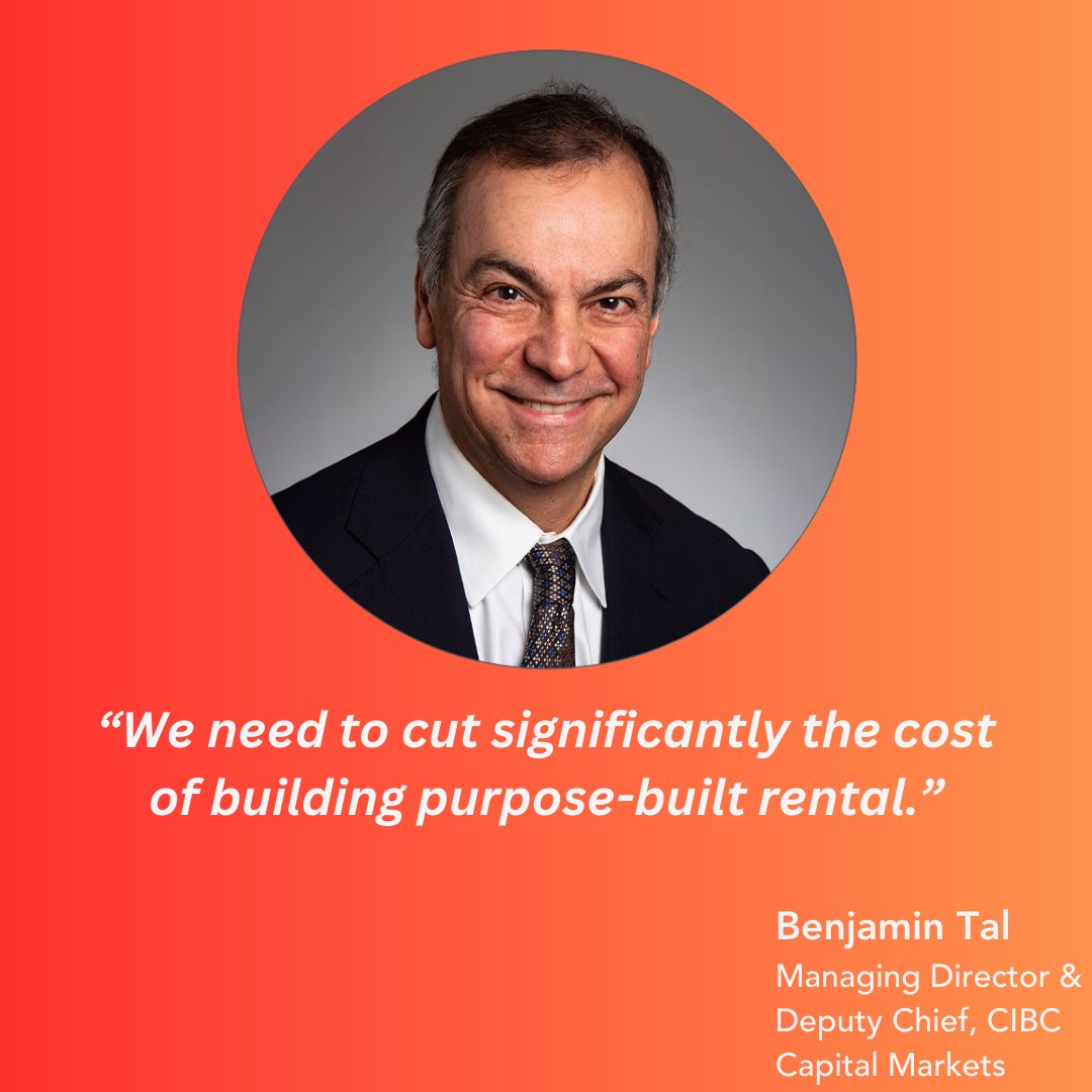 UWGT AMM Panelist Benjamin Tal suggested a series of recommendations to cut cost of purpose-built rentals. You can find them in our recent report: Bringing Affordable Housing Home. 
<a href="/cibc/">CIBC</a> 

bit.ly/3xowIVu