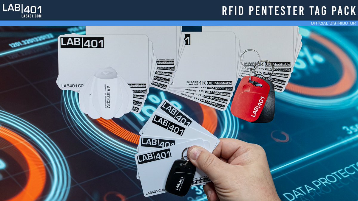 Lab_401's tweet image. 💼 From basic to advanced: Choose your RFID Pentester Tag Pack and unlock new possibilities. l.lab401.com/yJ8ij 
#RFIDTags #rfidtool #rfid #clone #Keyfobs #pentesting #infosec #redteam #blueteam #hacking #LAB401