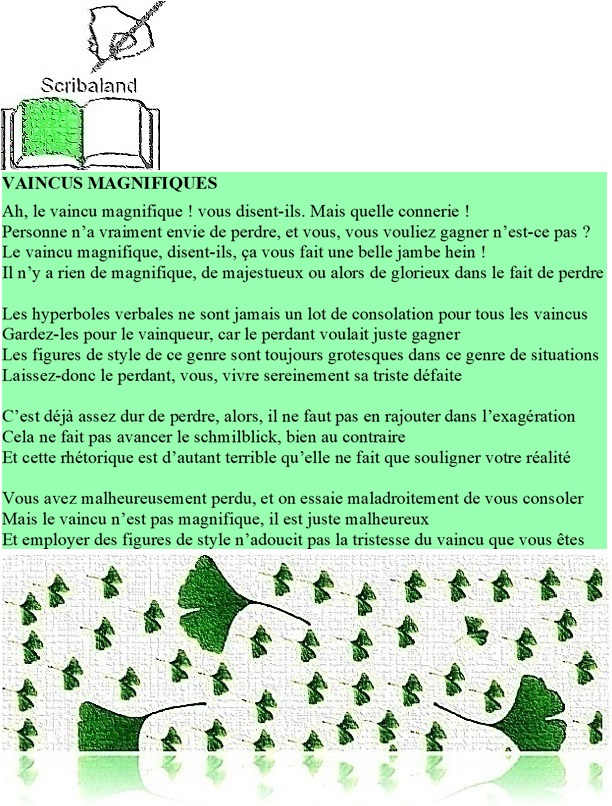 scribaland's tweet photo. #scribaland VAINCUS MAGNIFIQUES
Êtes-vous l’un d’#eux hein?#ai #nft #chatgpt #litterature #UnknownTheSeries #virtuelle #vocable #vocables #litteraire #literacy #literature #poems #poemes #poets #poetes #poetique #poetic #poesie #poetry #poetries #poesies #poem #poeme #poet #poete https://t.co/MTs5O2NAax