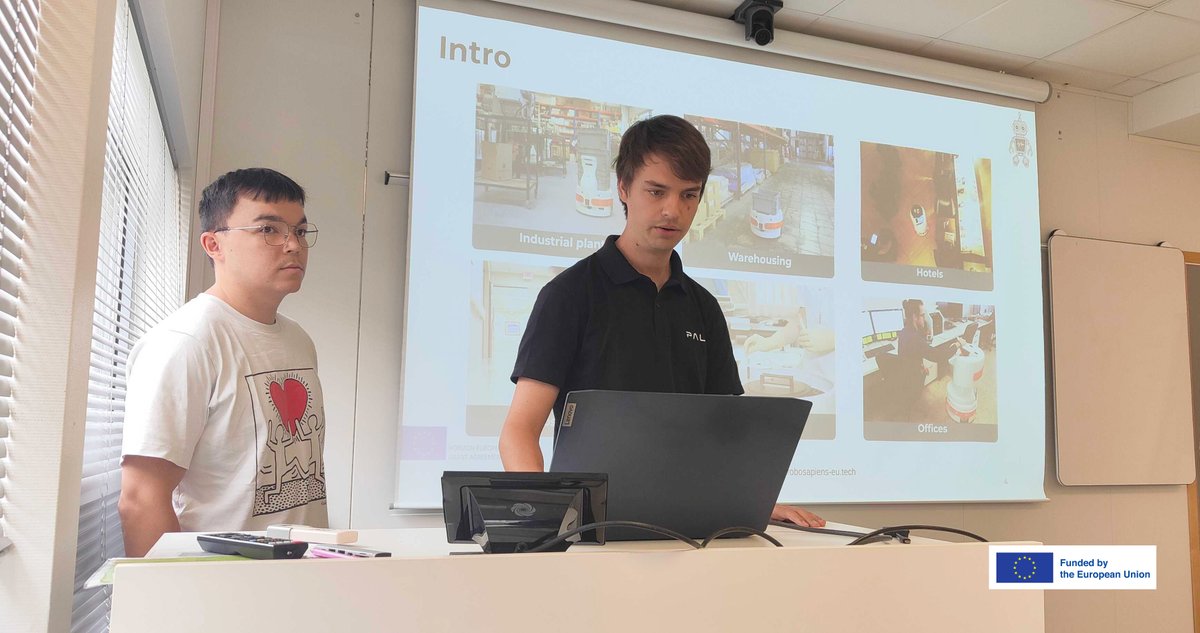 PALRobotics's tweet photo. Our colleague, Thomas Peyrucain, traveled to @NTNU to attend the project's #RoboSAPIENS EU Plenary meeting. During the meeting, the #project partners, including Thomas, shared the current achievements and the future steps within the project. It was a pleasure seeing everyone! https://t.co/JcS7caI9Tx