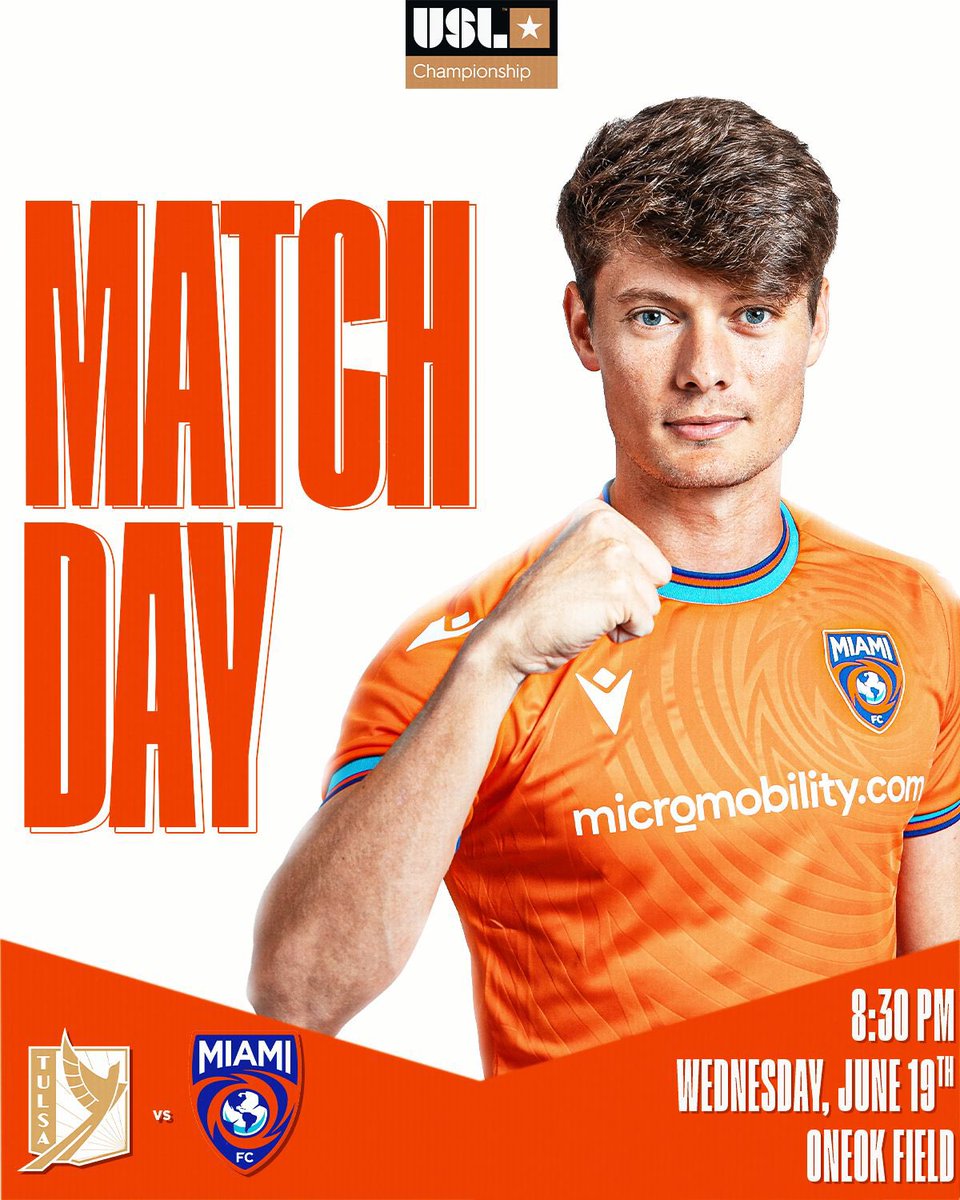 Set for our Wednesday matchday ⏳ 

🕗 8:30PM EST
🆚 <a href="/FCTulsa/">FC Tulsa</a> 
🏟️ ONEOK Feild
💻 ESPN+, YouTube

#TULvMIA #vamosmiami