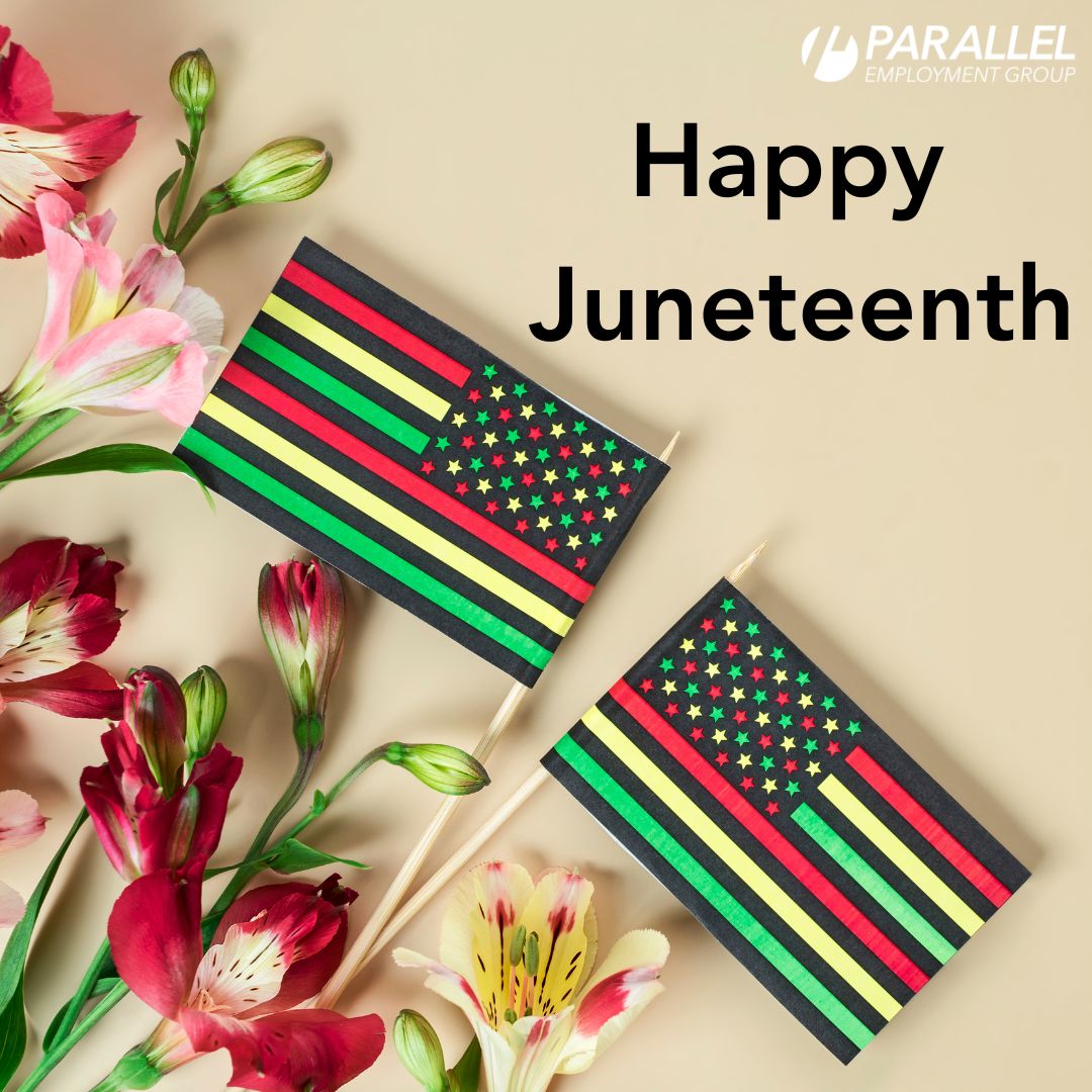 Parallel_Group's tweet image. ✨ Celebrating Juneteenth! ✨ 

At Parallel Employment Group, we honor this historic day by committing to diversity and inclusion in the workplace. Together, we create opportunities for growth and equality. 🌟 

#Juneteenth #TeamParallel